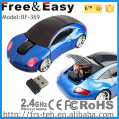 2016 Hot saling factory whole 2.4G RF mini car gift porsche Wireless optical laptop cordless car shape mouse