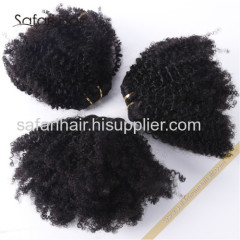 Africa Kinky Curly Hair Weaving Natural Black 100g Each Bundle