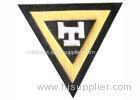 Letter T Embroidery Machine Patches Triangle Pattern Custom Sew On Badges