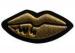 Custom Size Embroidered Iron On Patches Lip Shape Bullion Wire Blazer Badges