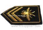 Gold embroidered military bullion wire badges for police uniform