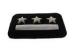 Three star military bullion wire police badges for jacket and t-shirt