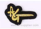 Cotton Bullion Wire Badges Chenille Broidered Letter Patches For Goverment