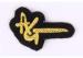 Cotton Bullion Wire Badges Chenille Broidered Letter Patches For Goverment