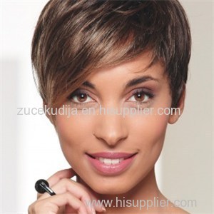 Brown Straight Short Fashionable Lace Wigs