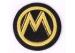 Round M Pattern Embroidered Letter Patches Gold Sew On Patches For Clothes