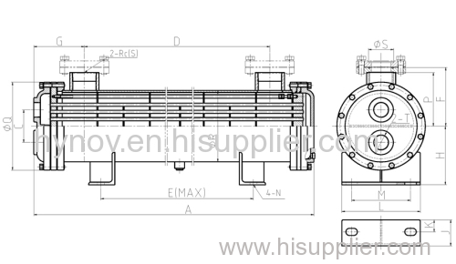 Bare-tube type heat exchanger