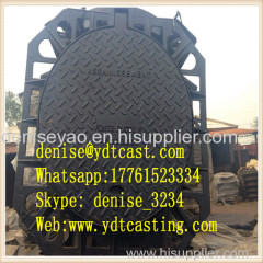 circular manhole cover with square frame