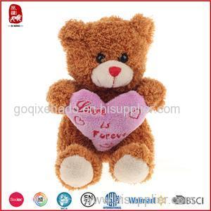 Plush Teddy Bear With Embroidered Heart