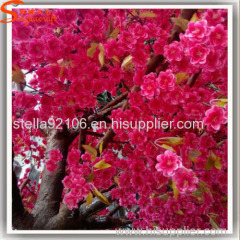 Dark pink color of artificial cherry blossom trees wedding trees for decoration