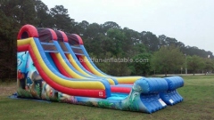 Blazer wave dual lane giant commerical inflatable slide