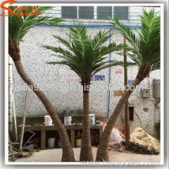 Factory sale Bent artificial coconut trees artificial coconut palm trees for decoration