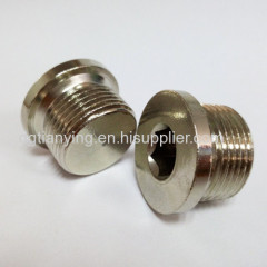 Allen key type nickel plated brass oil drain plug