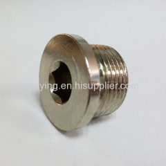 Allen key type nickel plated brass oil drain plug