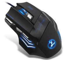 8 keys high resolution wired quality gaming mouse in colorful printing