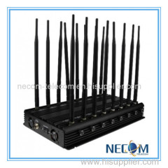 Stationary All in One Signal Jammer/Blocker 16 Bands 3G 4G Cellphone UHF VHF WiFi Jammer
