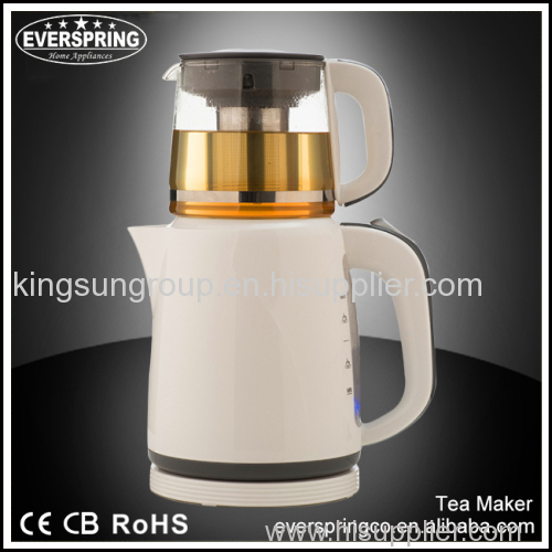 1.7L Plastic tea maker electric Kettle with1.0L Glass Pot