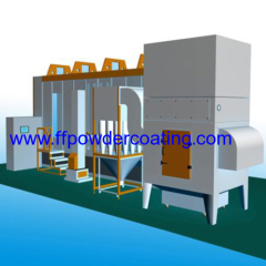 Multi cyclone powder coating line