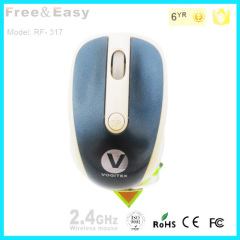 2.4g RF mini colourful optical wireless mouse with mini receiver