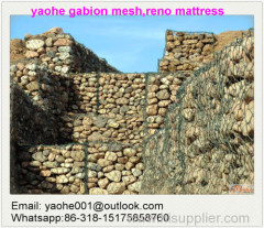 anping yaohe pvc coated stone gabion basket