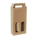 Wine Box Double with Window Brown Kraft PAPER GIFT PACKAGING BOX