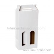 Wine Box Double with Window Brown Kraft papr box factory