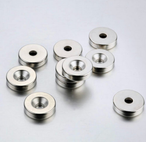 Super sintered N42 Sintered neodymium ring magnet with screw