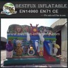 Funny Inflatable Jungle Theme Bouncy Castle animal zoo bounce hosue
