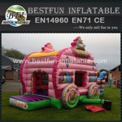 Inflatable Princess Carriage Combi with Slide