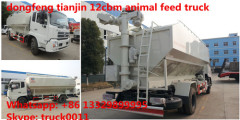 dongfeng 10tons bulk fish feed pellet tank truck for sale