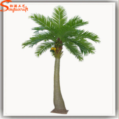 Artificial outdoor mini coconut tree waterproof for garden coconut palm trees with leaves