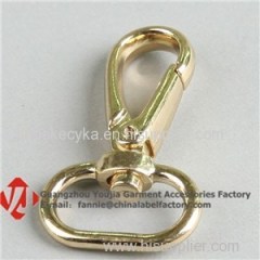 Gold Metal Snap Hook Buckle For Bag/Key