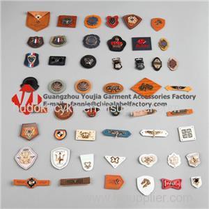 Popular Fancy Leather Metal Labels