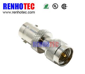 coaxial BNC Female to Mini UHF Male Adaptor Connector