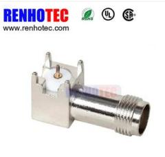 90 Degree rf coaxial TNC Female Jack Connector For PCB Mount
