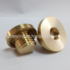 Brass turned precision components hexagon socket brass screw plug