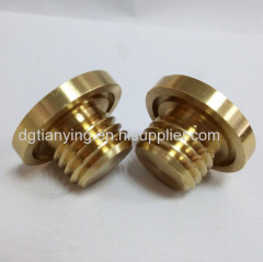 Brass turned precision components hexagon socket brass screw plug