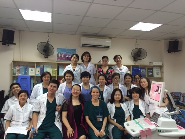 Take training in Vietnam Obstetric Hospital