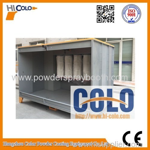 powder coating Booth with four filters