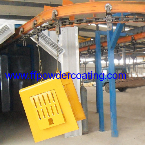 Electrostatic powder coating production line