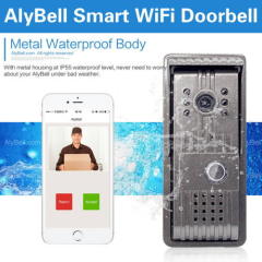 Smartphone app unlock infrared rainproof video wifi wireless outdoor doorbell intercom