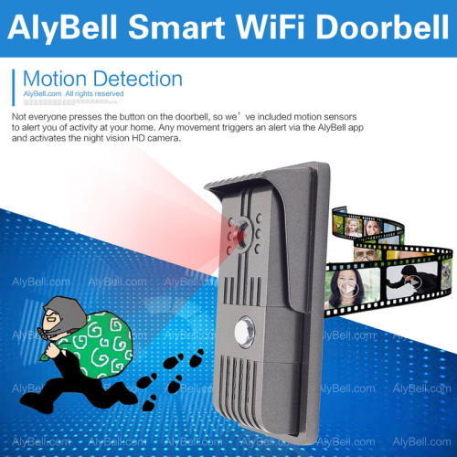 Smartphone unlock 8M night vision infrared rainproof Hd camera video wifi wireless outdoor bell doorbell intercom