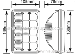 Best Seller Wholesale Price 5inch 45W Auto LED Work Light Hi-Lo Beam with H4 and H13 Plug for Universal Vehicles 12V DC