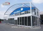 Two Floor 1000 People Heat Resistant Tent Glass Walls For Golfing