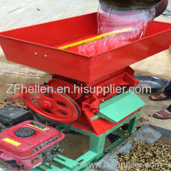 Coffee coco bean peeling pulp pulper pulping extractor shelling peeling sheller peeler machine