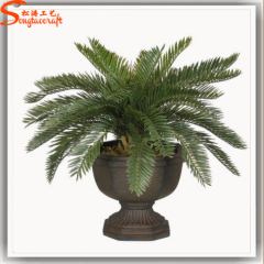 Manufacturer fiberglass fake decorative ornamental artificial indoor cycas palm tree cycas revoluta made in china
