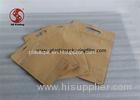 Food Grade Brown Kraft Paper Bags With Handles / Handle / Zipper Lock Waterproof