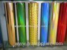Flat Hot Stamping Rainbow Holographic Foil Lamination Film MSDS Certificated