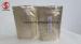 Golden Based Color Flat Bottom Resealable Foil Pouches For Tea / Coffee Packaging