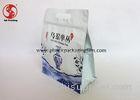Flat Bottom Flexible Packaging Pouches for Coffee / Green Tea Eight Sides Sealed